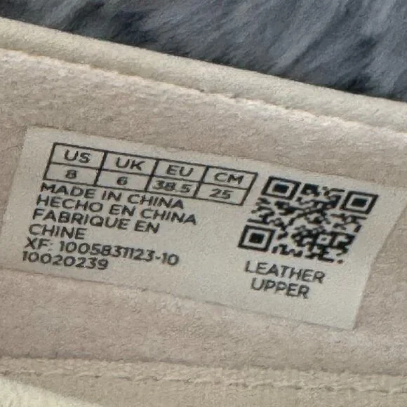 TOMS Cara Leather Lug Sole Penny Loafers Cream Beige Size 8 - Picture 3 of 4